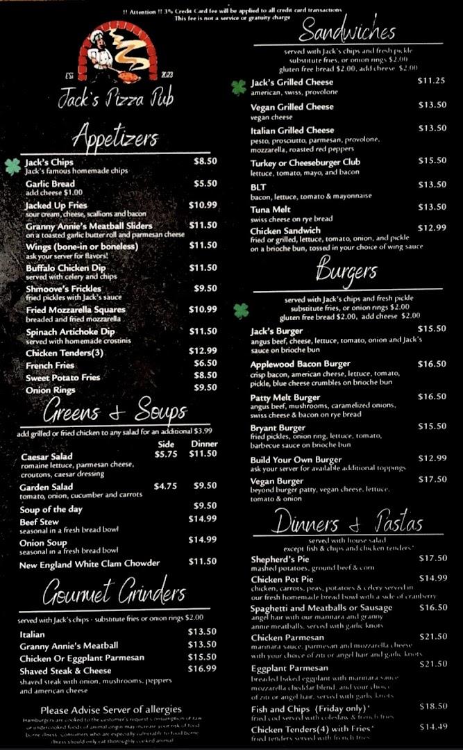 Jack's Irish & Italian Pizza Pub